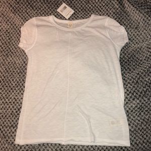 Free People White Cotton Tee Shirt